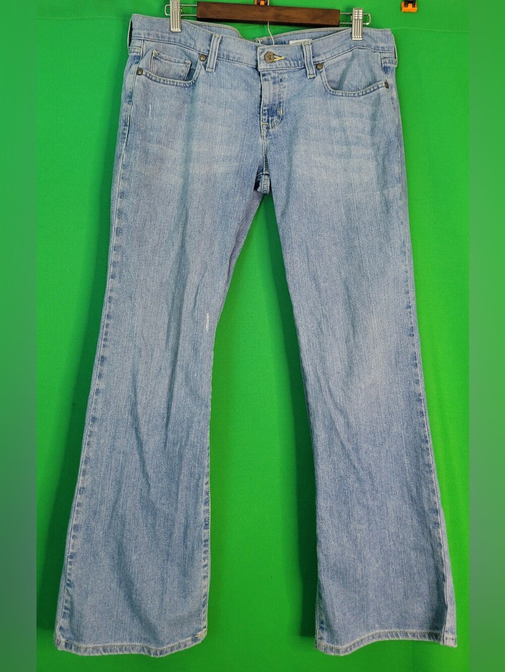 Women Bootcut Jeans Classic Denim Old Navy Stretch Vtg 06 Y2k Sz 10 Short Petite